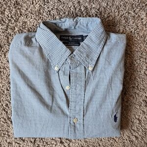 Ralph‎ Lauren Men's Blue Checkered Shirt